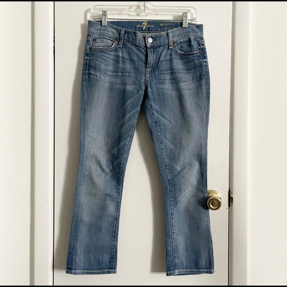 7 For All Mankind The Skinny Crop And Roll Jeans Size 26